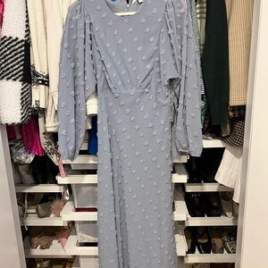 Anthropologie Soft Blue Long Sleeve Dress
